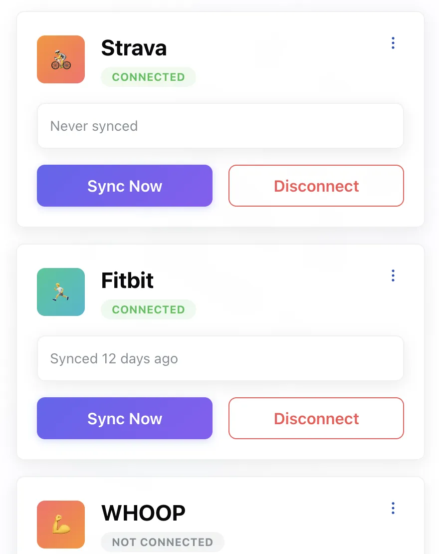 Device connections dashboard